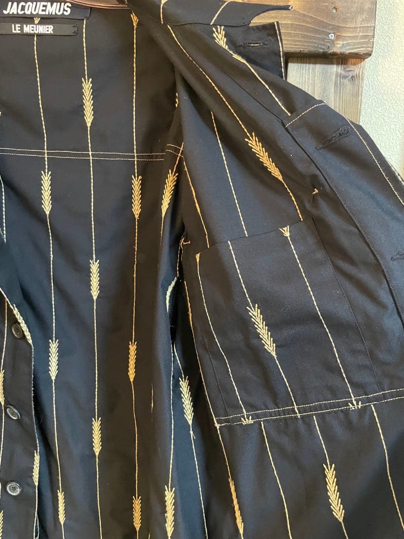 値下げ ジャックムス JACQUEMUS 麦刺繍 ブルゾン カバーオール