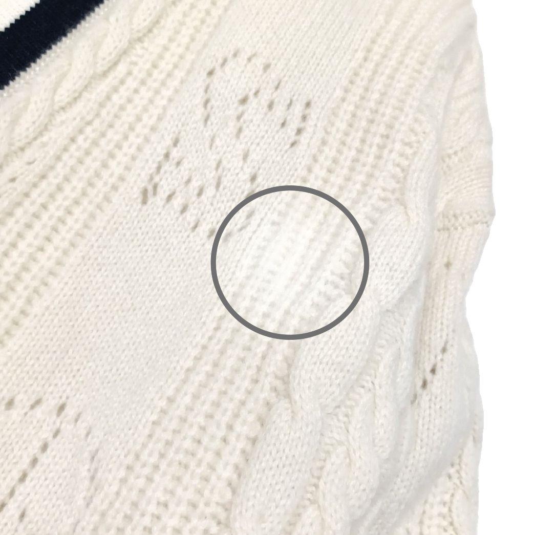 サンドロ　ウールパンチングロゴカーディガン 　金ボタン　ニット　バイカラー