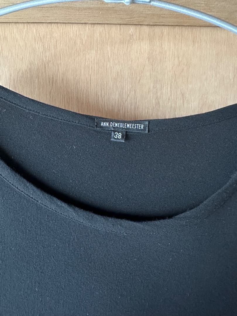 ANN DEMEULEMEESTER ブラックワンピース 38