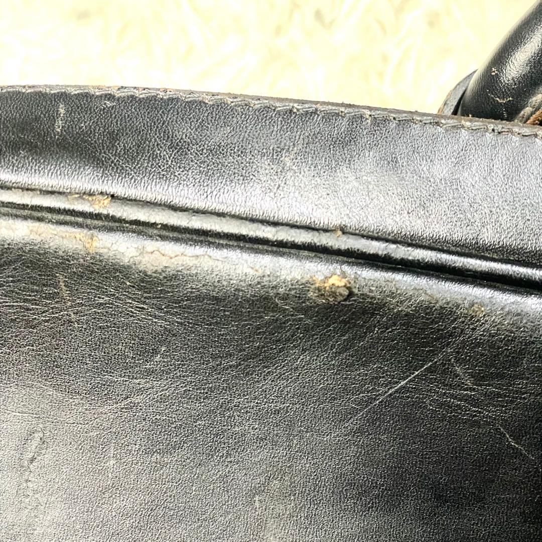 グッチ　GUCCI ボストンバッグ　大容量　ブラック　レザー　旅行カバン