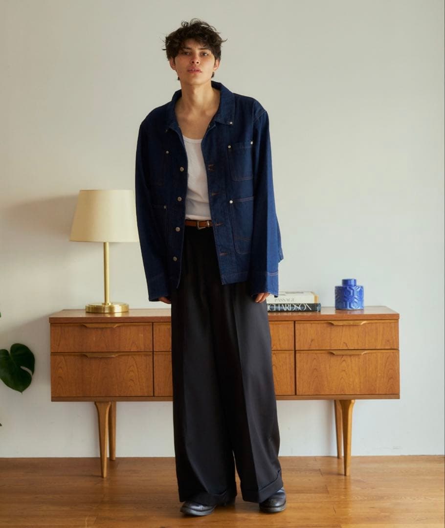 2tuckwidebaggy slacks/2タックワイドバギーフレアスラックス