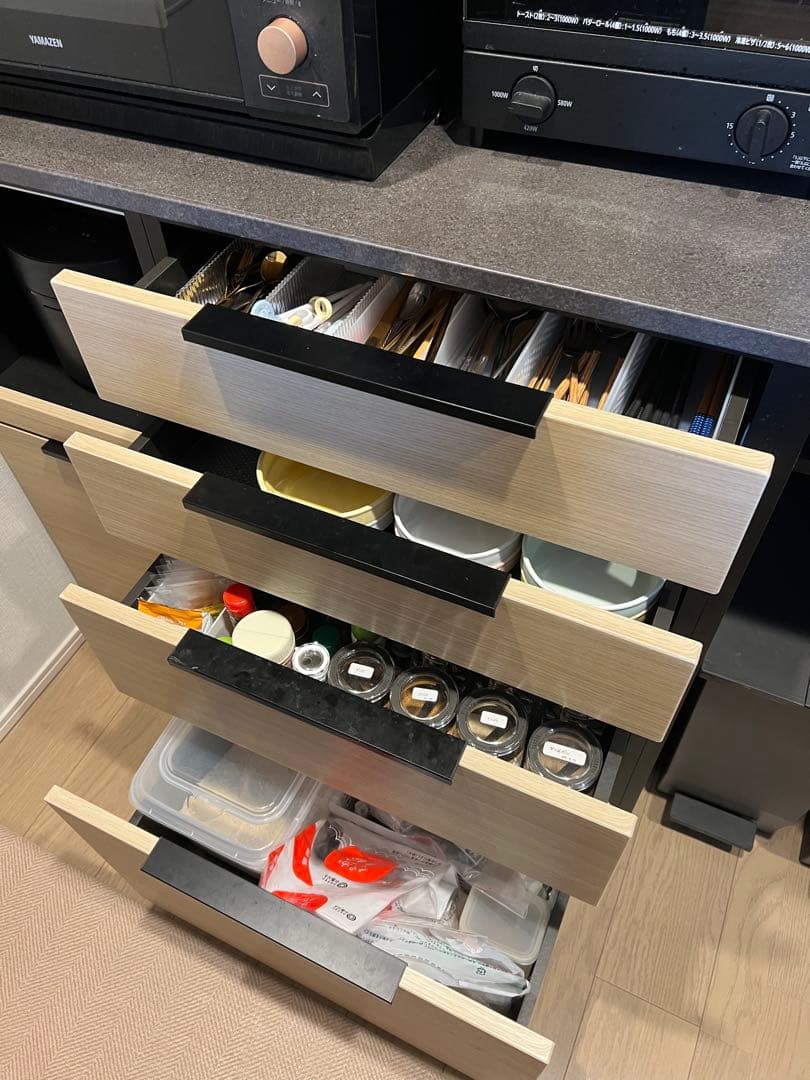 【最終価格】国産大川製　幅約160 食器棚 キッチンカウンター　カップボード