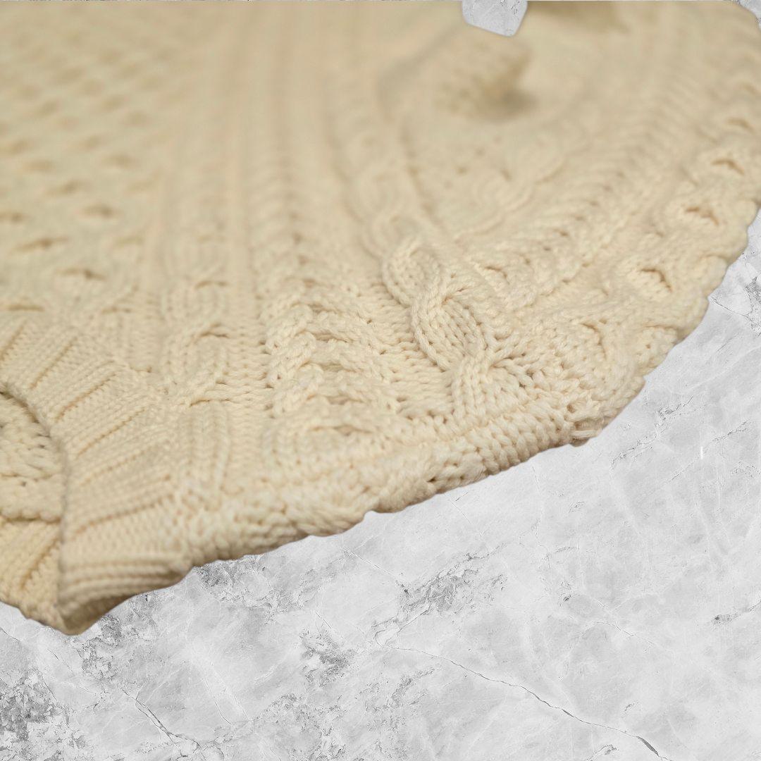 COACH フィッシャーマンニットケーブルニット 白 ウール S 極美品