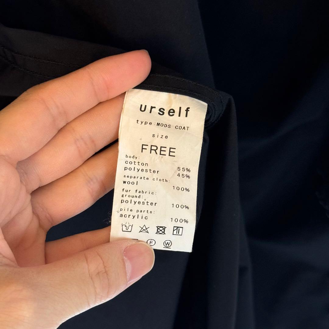 urself モッズコート　ネイビー