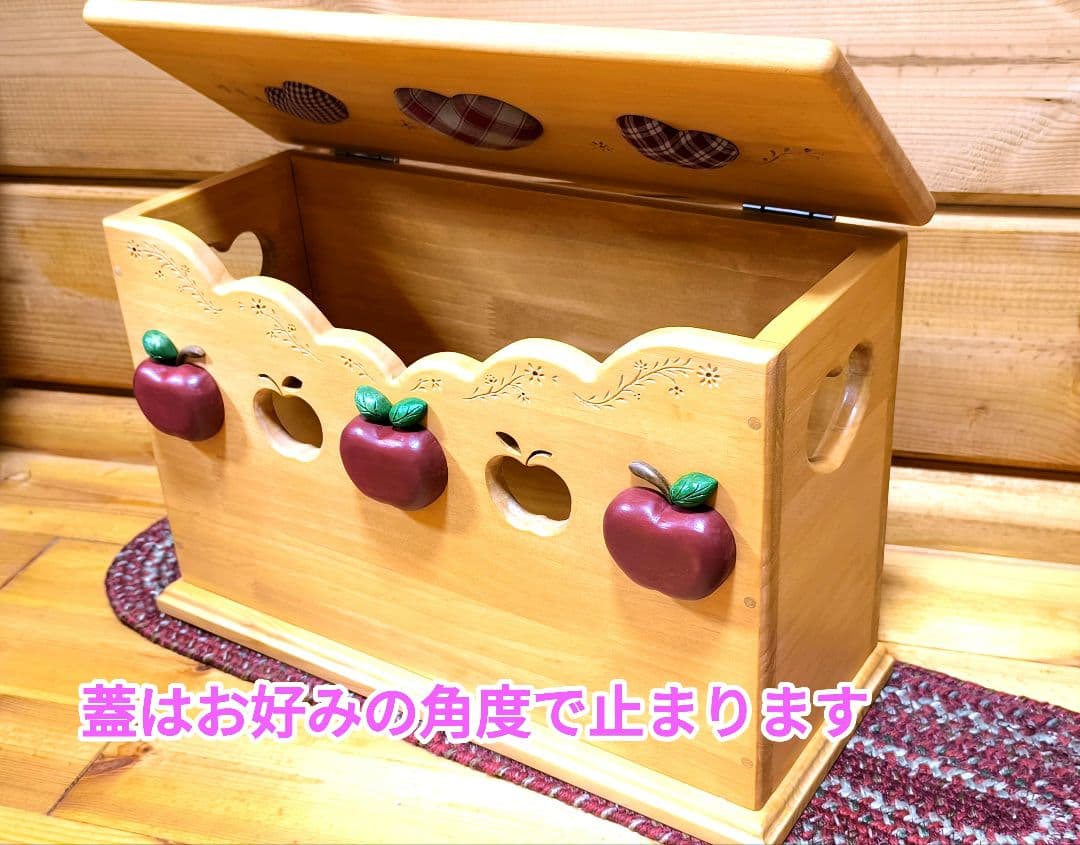 ⭐アメリカンカントリー雑貨♥ まん丸りんご ෆ ̖́-‬ の多目的収納BOX