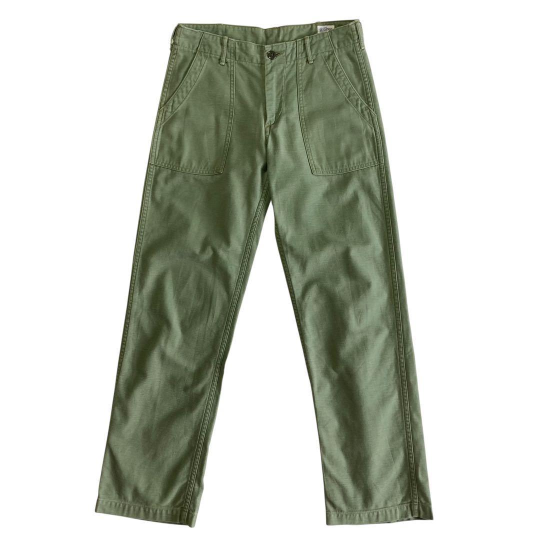 orslow ベイカーパンツ 1 カーキ コットン オアスロウ ジップフライ