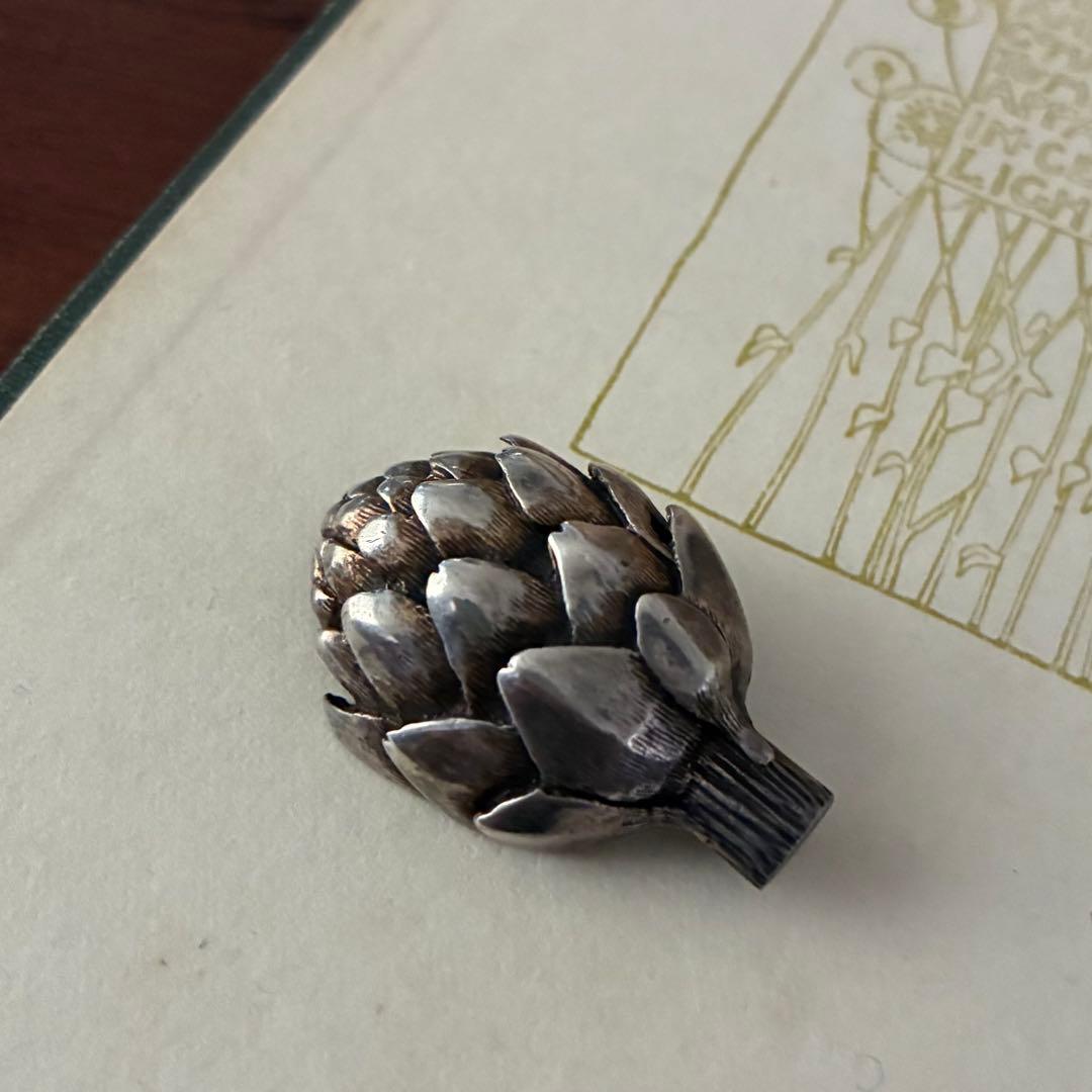 希少＊ヴィンテージ＊ブローチ　アーチチョーク　シルバー　アンティーク