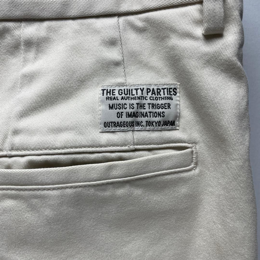 ワコマリア　ダブル プリーテッド チノ トラウザーズ サイズL