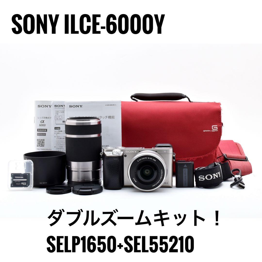【美品】 ソニー SONY ILCE-6000Y α6000 ダブルズームキット