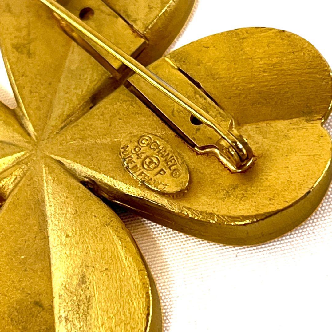 CHANEL シャネル ブローチ クローバー ココマーク 94P ゴールド