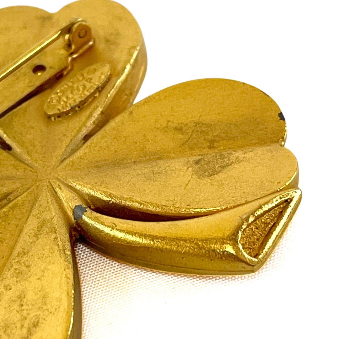 CHANEL シャネル ブローチ クローバー ココマーク 94P ゴールド