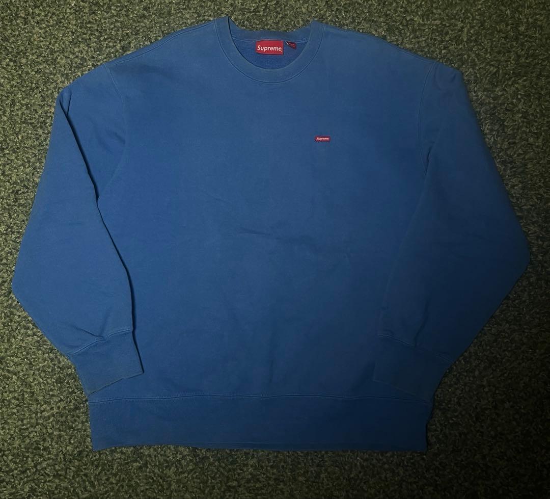 ピ*ン様 supreme シュプリーム　スウェット　トレーナー　ブルー　XL ボ