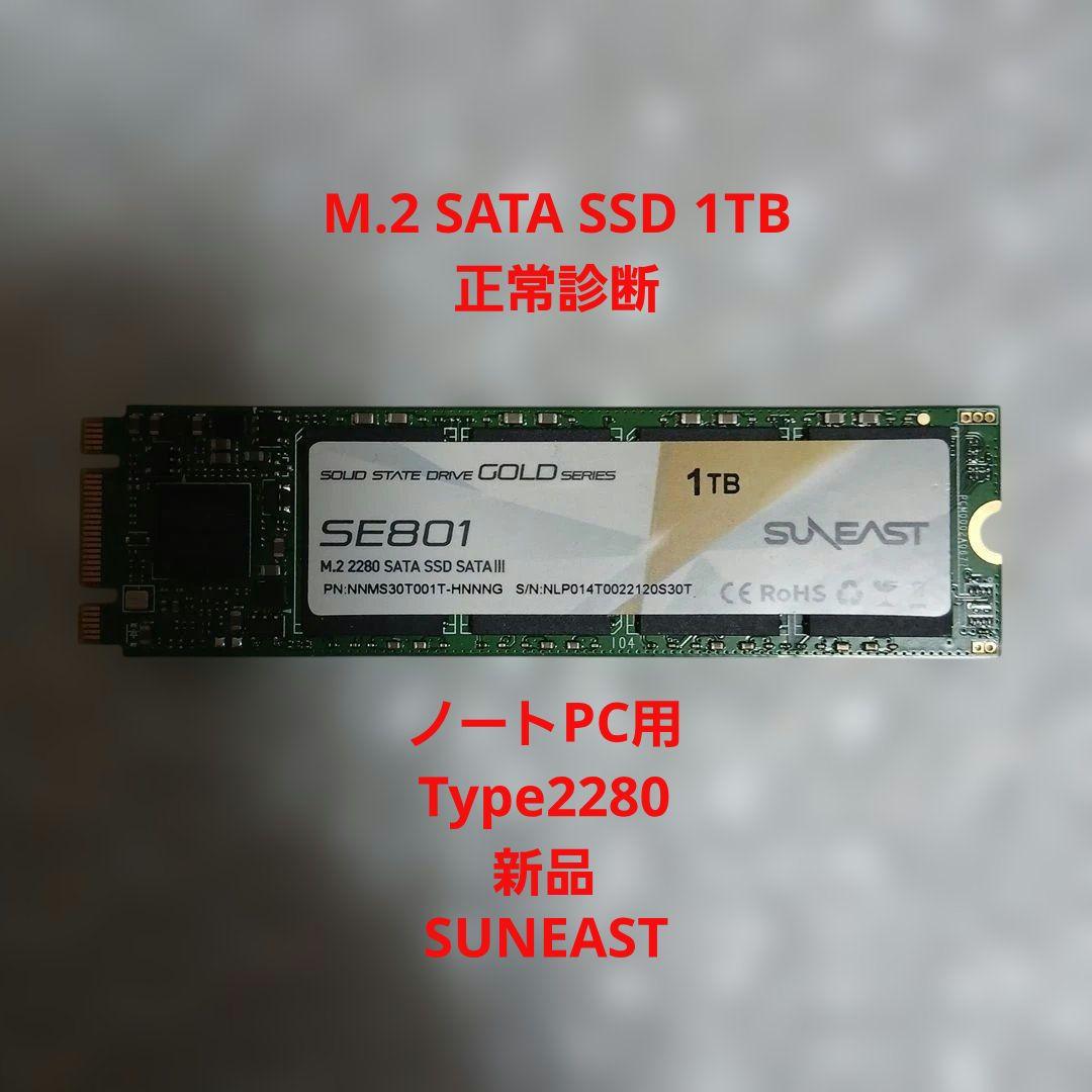 新しい M.2 SATA SSD 1TB SE801 正常診断　新品