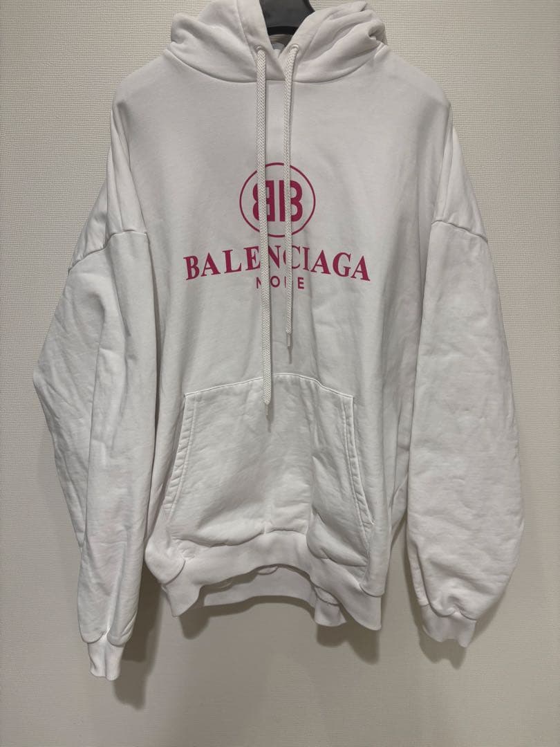 BALENCIAGA バレンシアガ MODE ロゴパーカー ホワイト XS