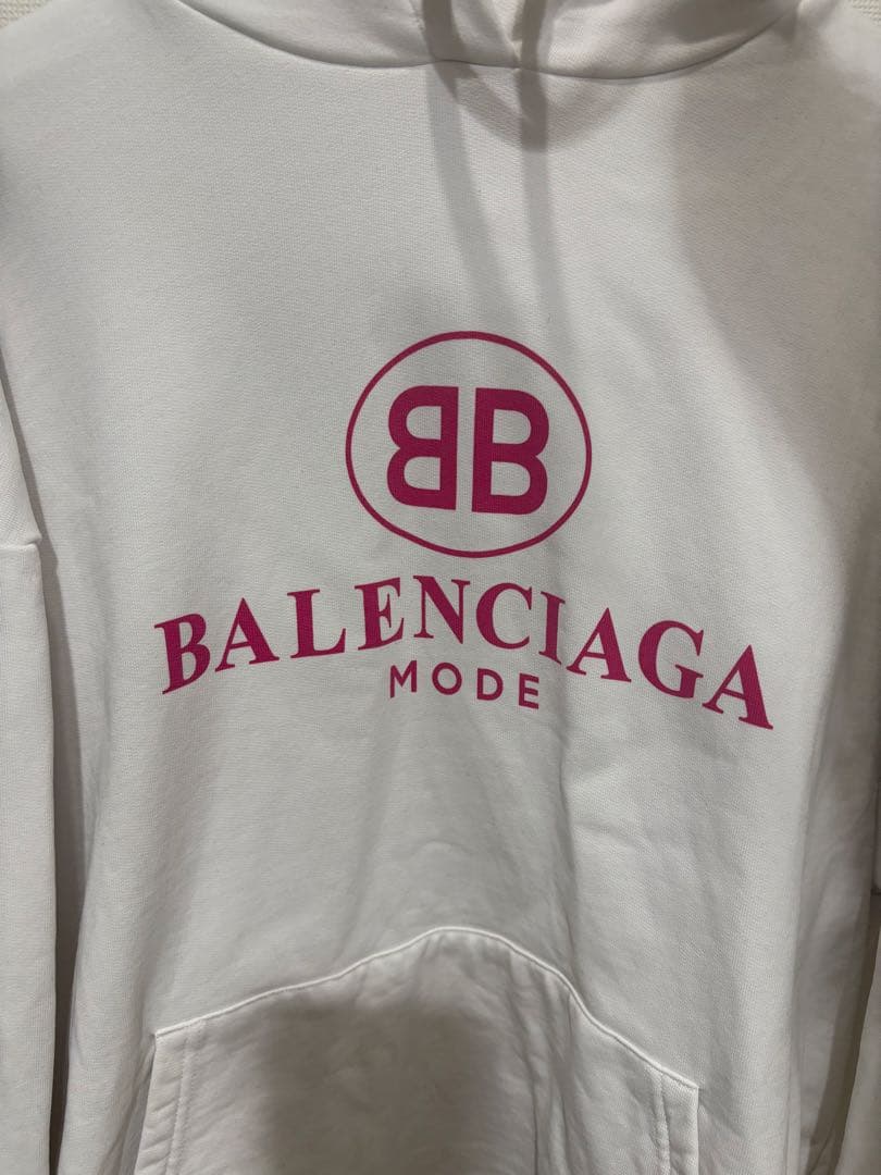 BALENCIAGA バレンシアガ MODE ロゴパーカー ホワイト XS