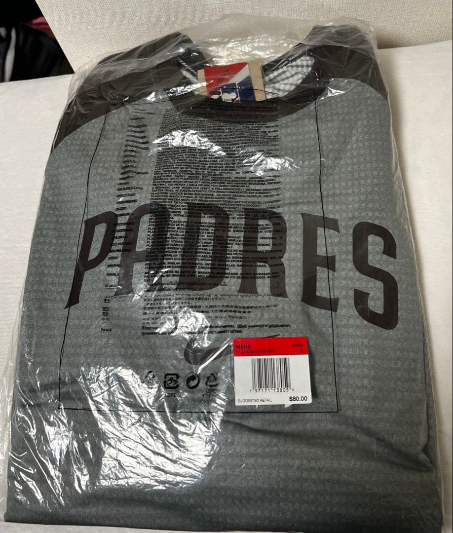 日本未発売 サンディエゴパドレス 選手支給品 ラグランシャツ サイズL