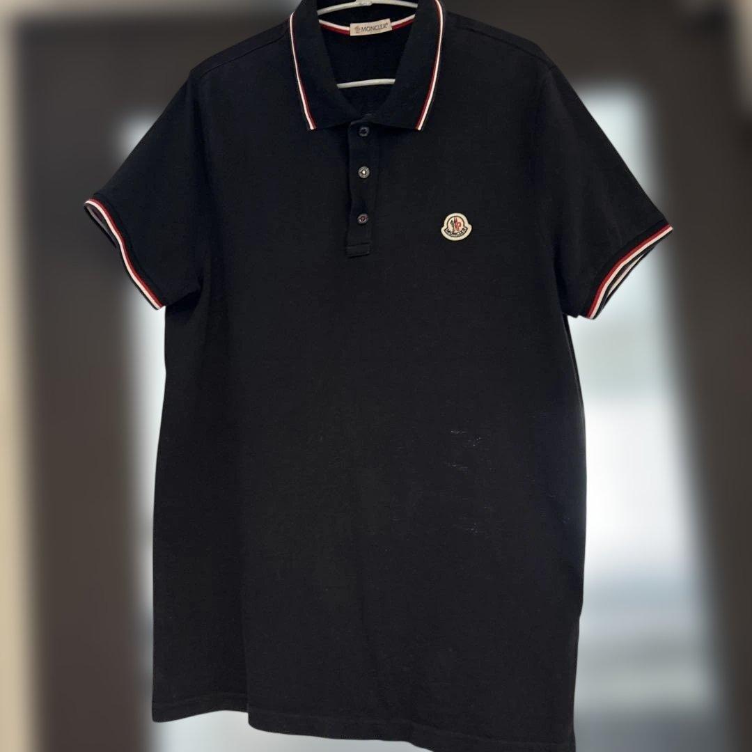 MONCLER ブラック ポロシャツ