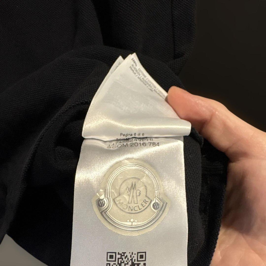 MONCLER ブラック ポロシャツ