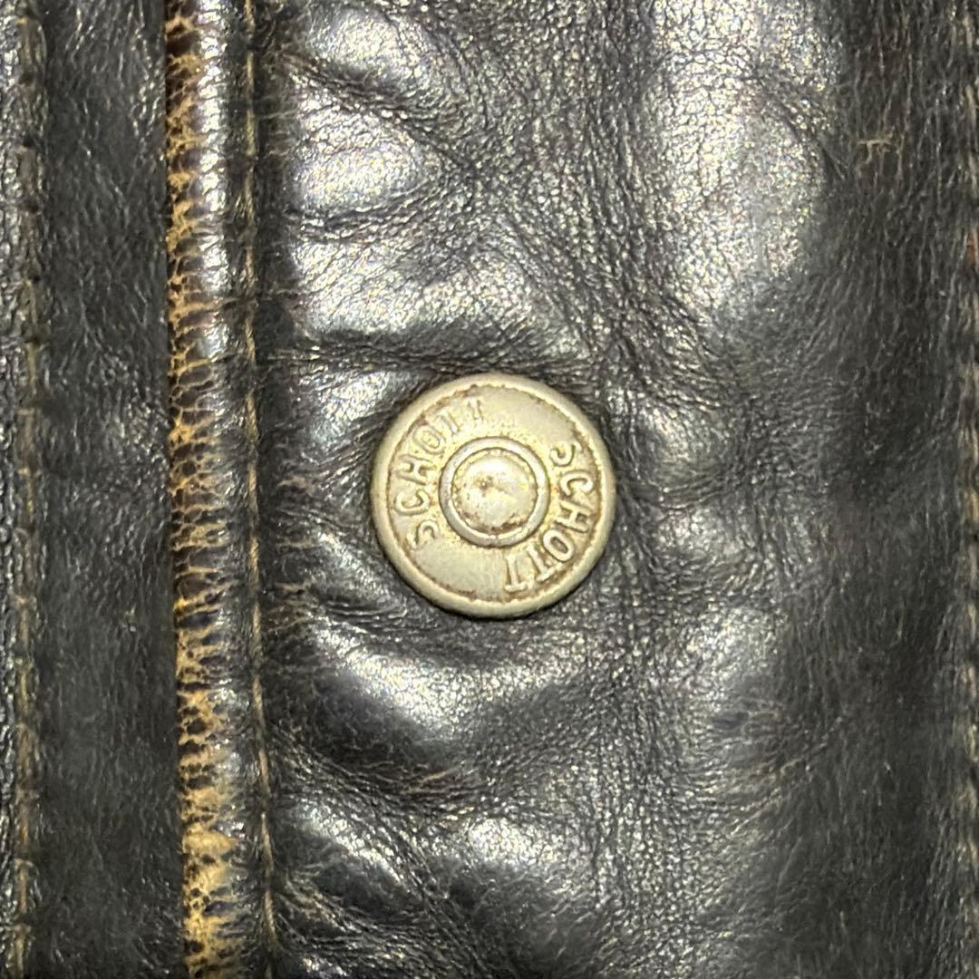 USA製 Schott ショット ダウン ベスト レザー☆