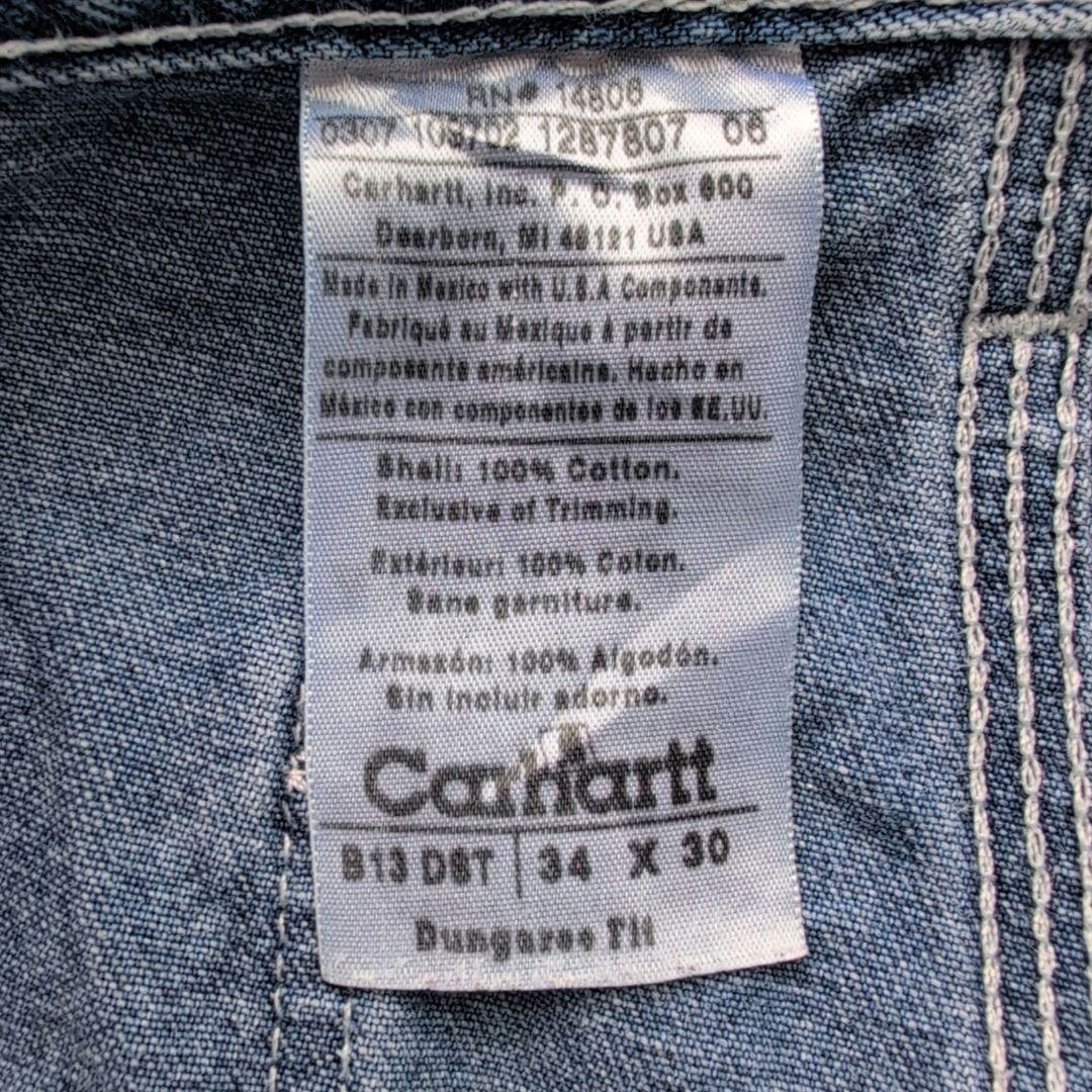 竹*様 カーハート デニム生地 ペインターパンツ B13 DST W34L30