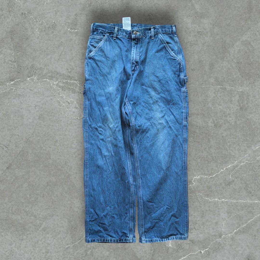 竹*様 カーハート デニム生地 ペインターパンツ B13 DST W34L30