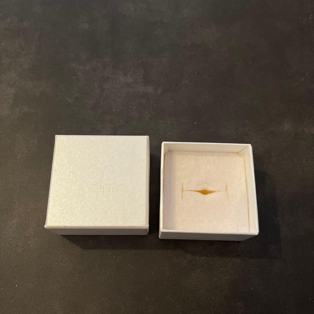 C'estBien ネクタイピン セビアン グリーン シルバー k14刻印あり