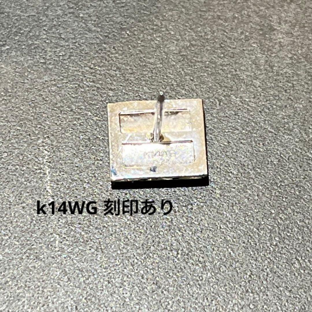 C'estBien ネクタイピン セビアン グリーン シルバー k14刻印あり