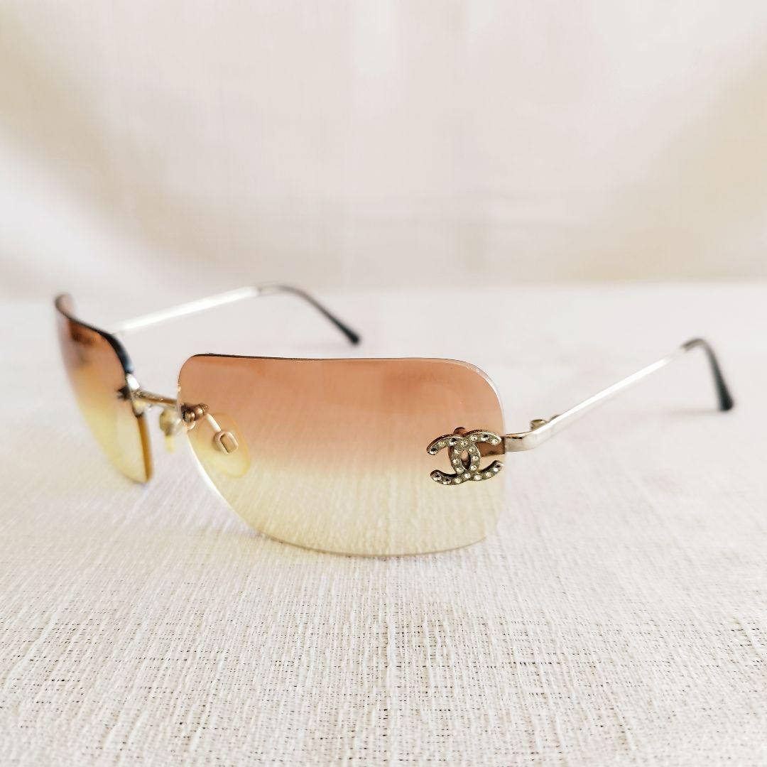 シャネル　サングラス　4017-D　グラデーション　ココマーク　リムレス