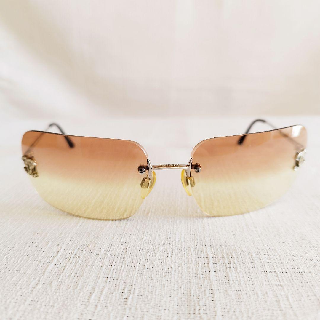 シャネル　サングラス　4017-D　グラデーション　ココマーク　リムレス