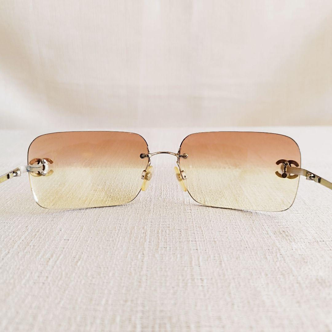 シャネル　サングラス　4017-D　グラデーション　ココマーク　リムレス
