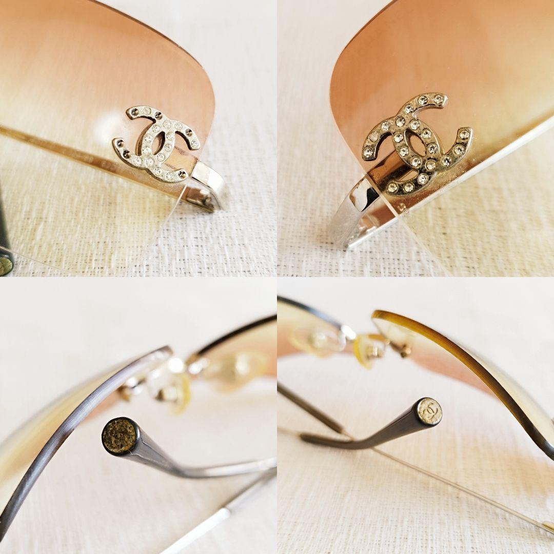 シャネル　サングラス　4017-D　グラデーション　ココマーク　リムレス