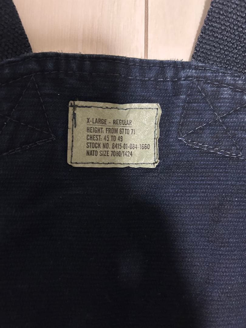 us三軒茶屋　サスペンダー付きダークブルーベスト X-LARGE