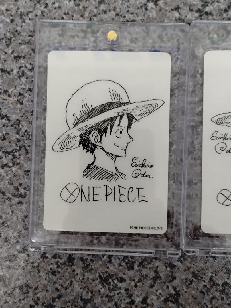 PSA10 鑑定向け 未鑑定 素体 ルフィ 尾田先生描き下ろしイラスト ３枚