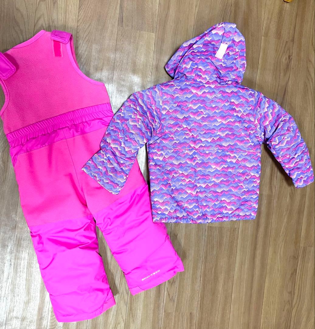 Columbia スキーウェア幾何学模様ピンク　子供　100