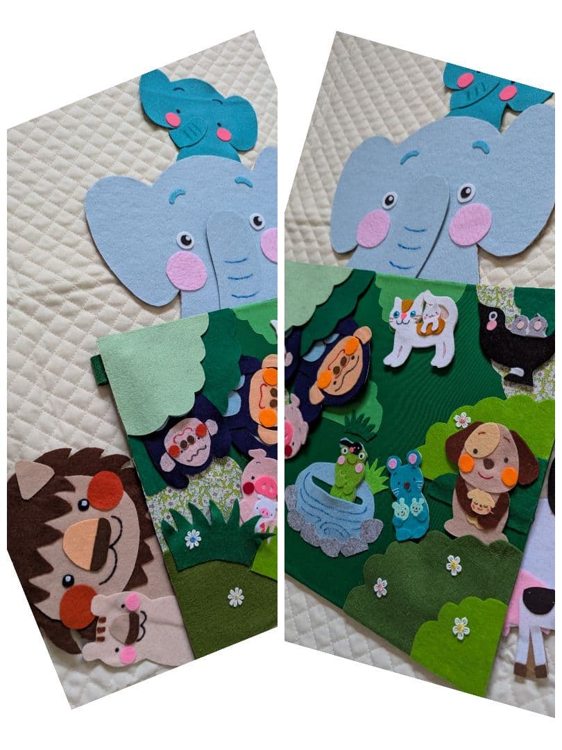 すもも様オーダー品　手袋シアター　おはなしゆびさん　森のくまさん