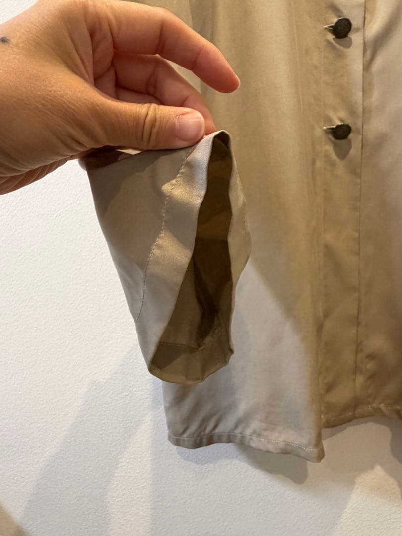 agnes b. アニエスベー　フランス製　シルク100％　長袖シャツ　ブラウス