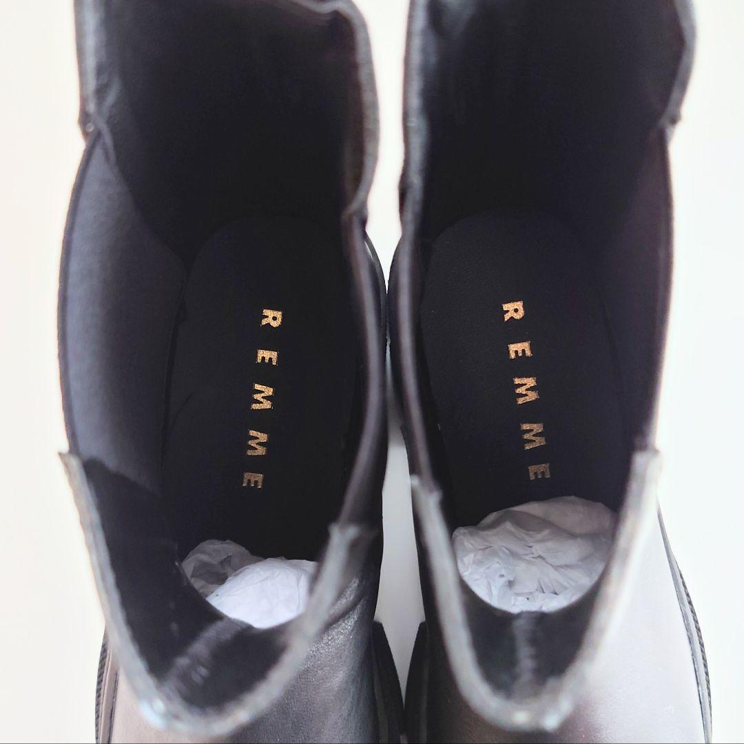 未使用 REMME レメ サイドゴア レザー ショート チェルシーブーツ イエナ