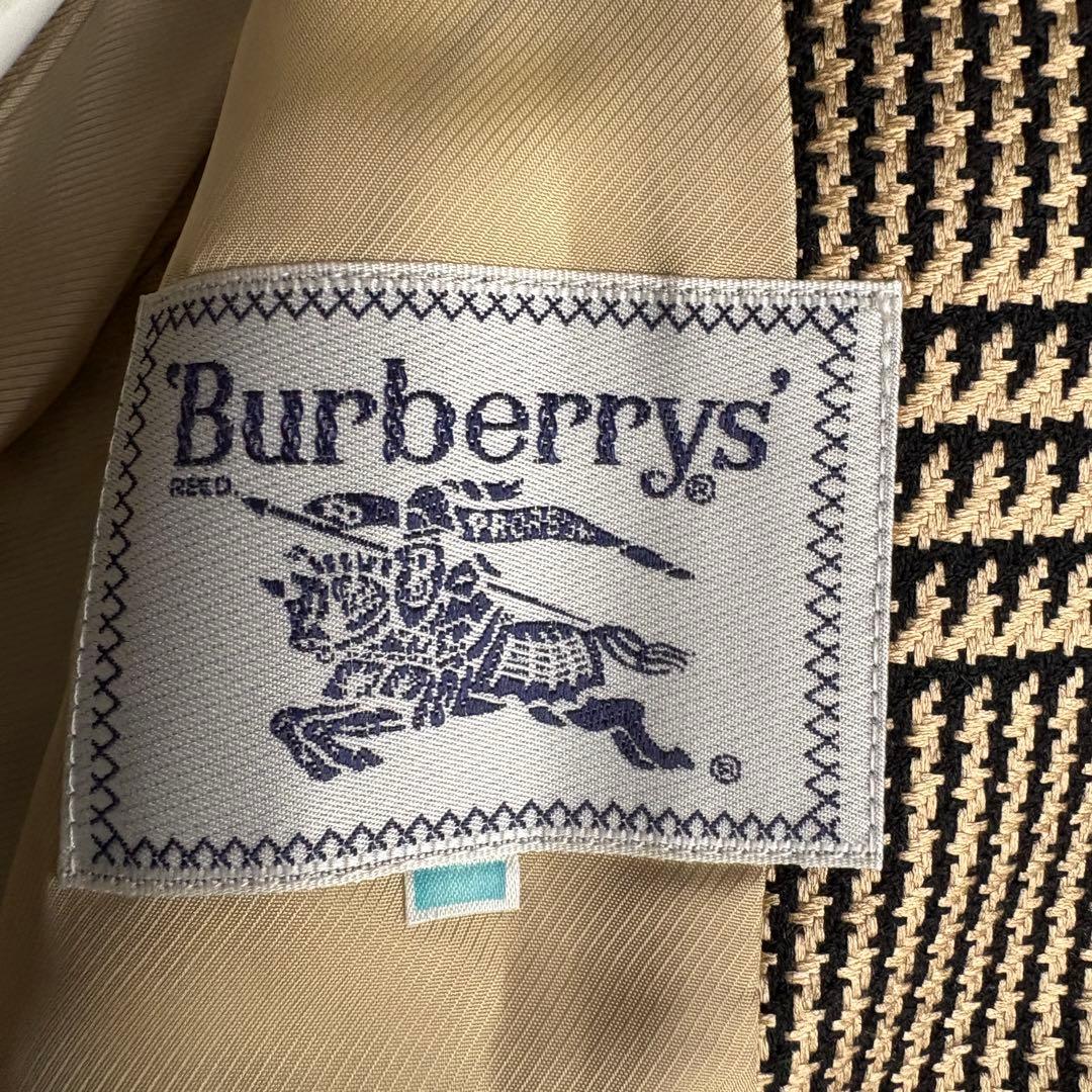 Burberrys ダブルブレスト グレンチェック 13BR 金ボタン シルク混