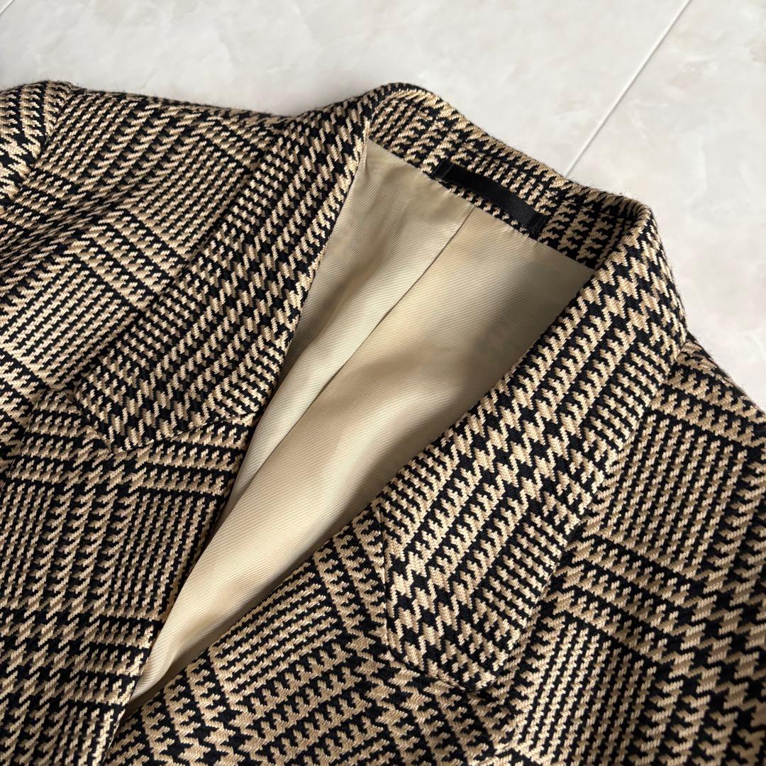 Burberrys ダブルブレスト グレンチェック 13BR 金ボタン シルク混