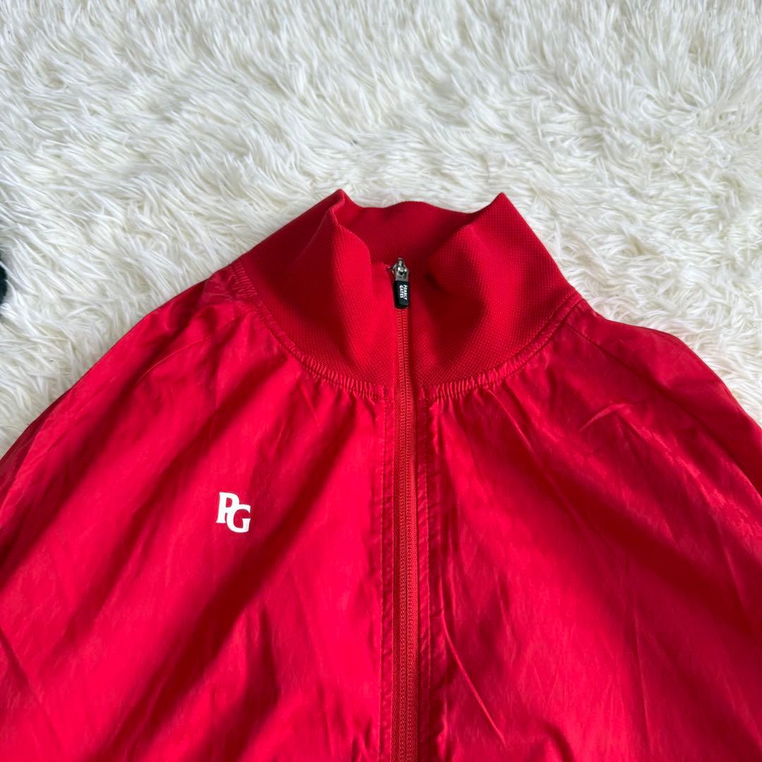 【パーリーゲイツ】美品 ジップジャケット ナイロン レッド 1 レディース
