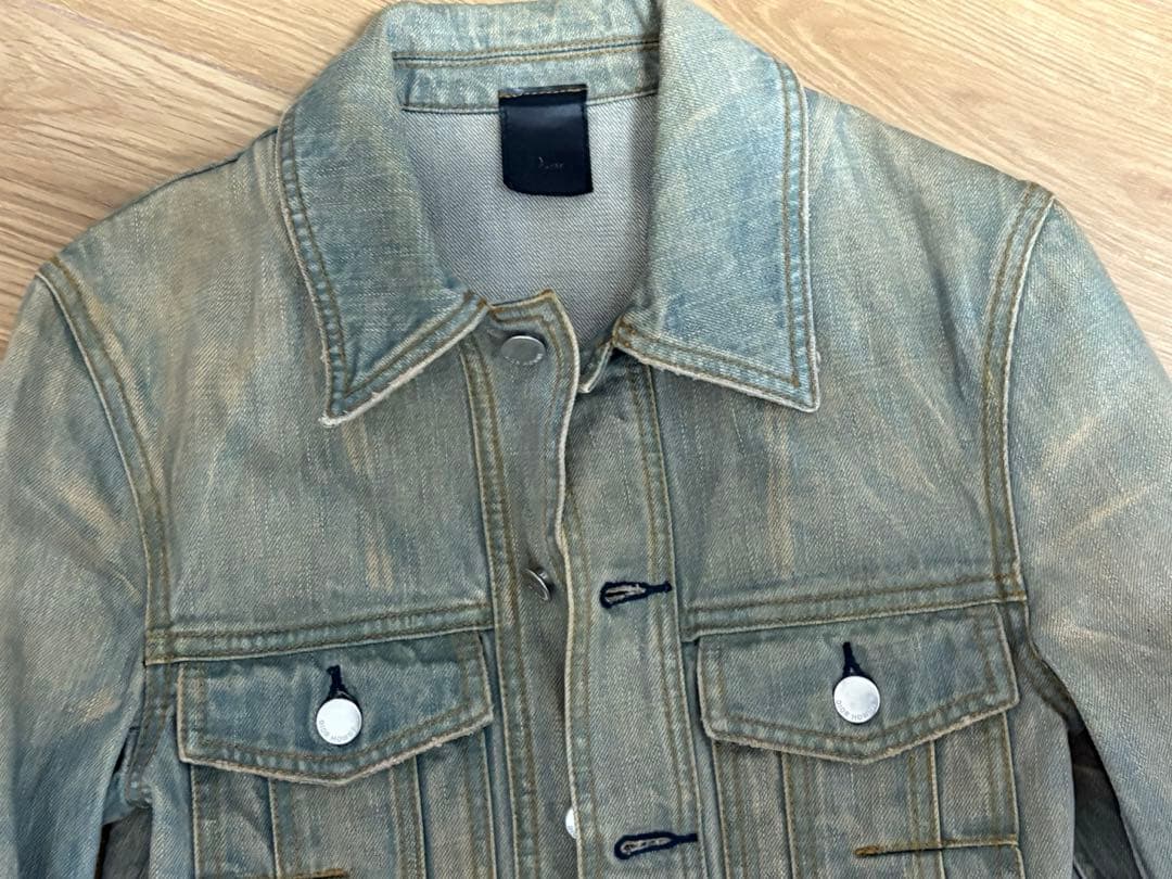 Dior homme 04SS アイスブルー WAX加工デニムジャケット 44