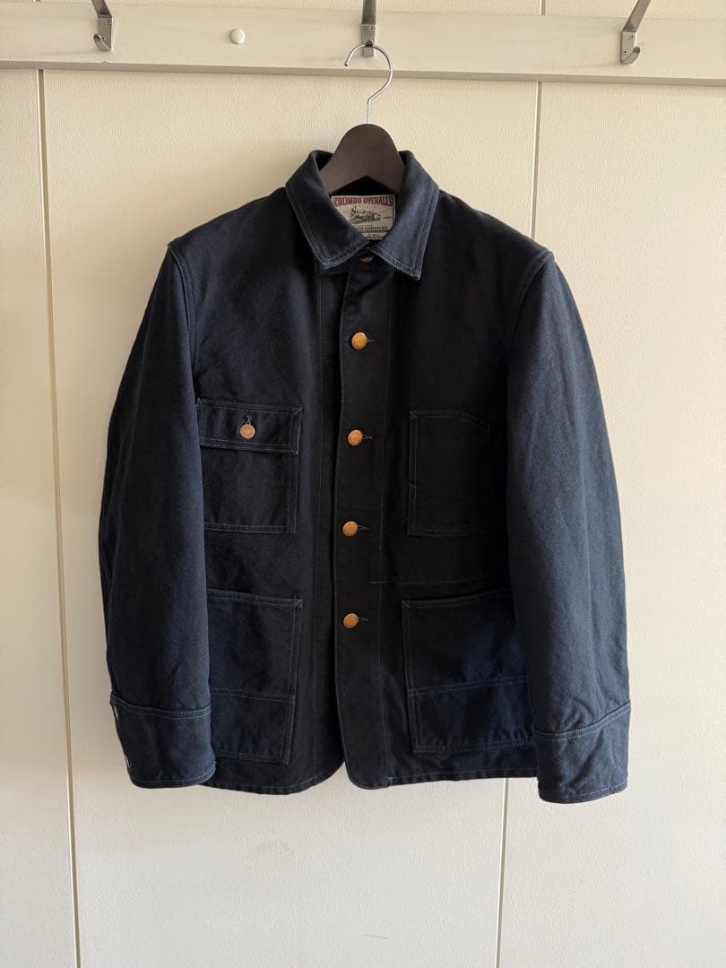 COLIMBO ブラックカバーオール 40