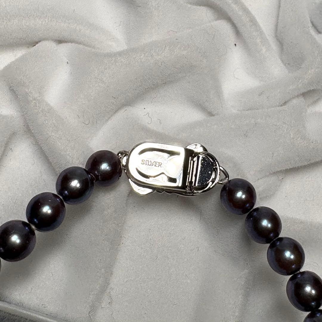 【極美品】テリ抜群 あこや パール ネックレス 約6~6.5mm 42cm SV