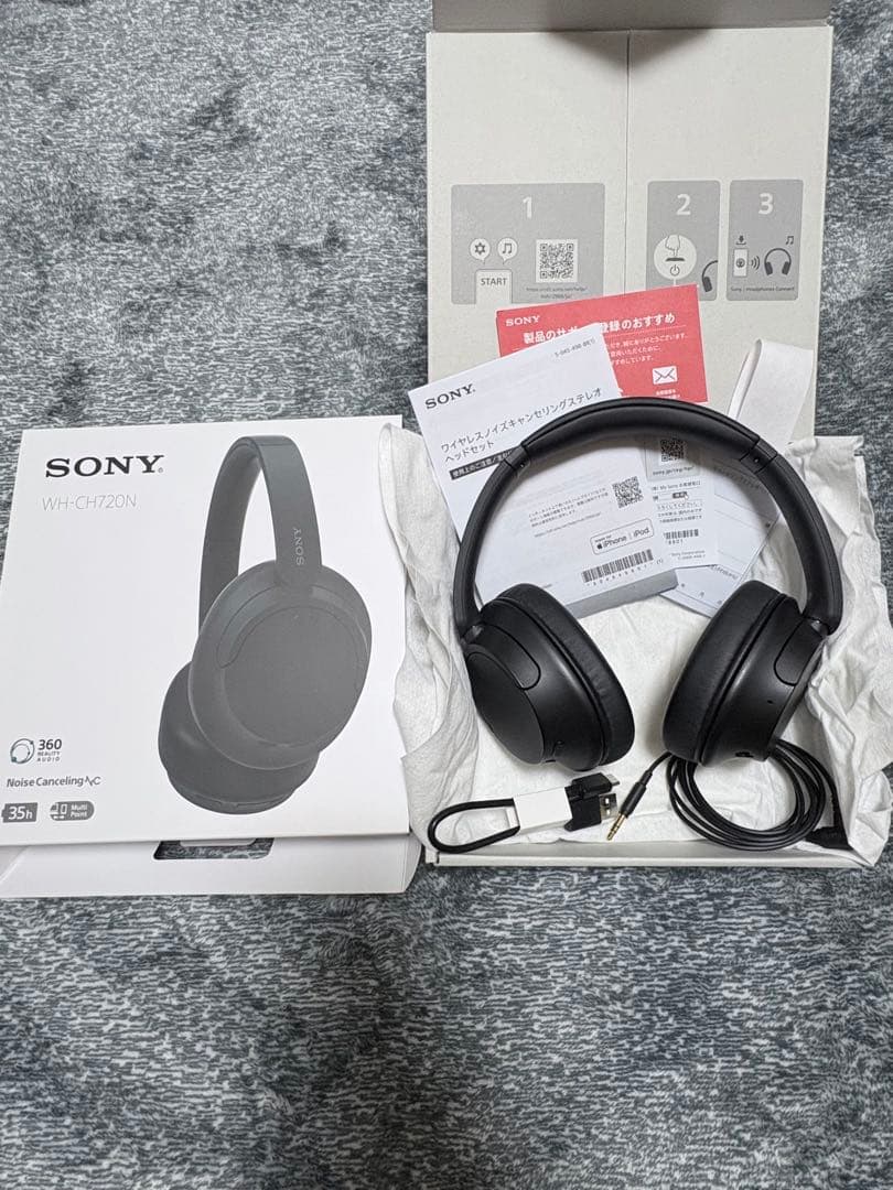 SONY WH-CH720N ワイヤレスヘッドホン ブラック