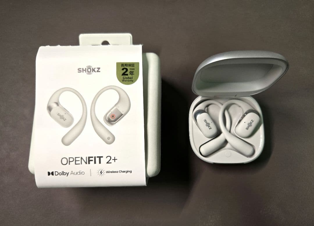 SHOKZ OPENFIT2+ 　グレー　ワイヤレスイヤホン