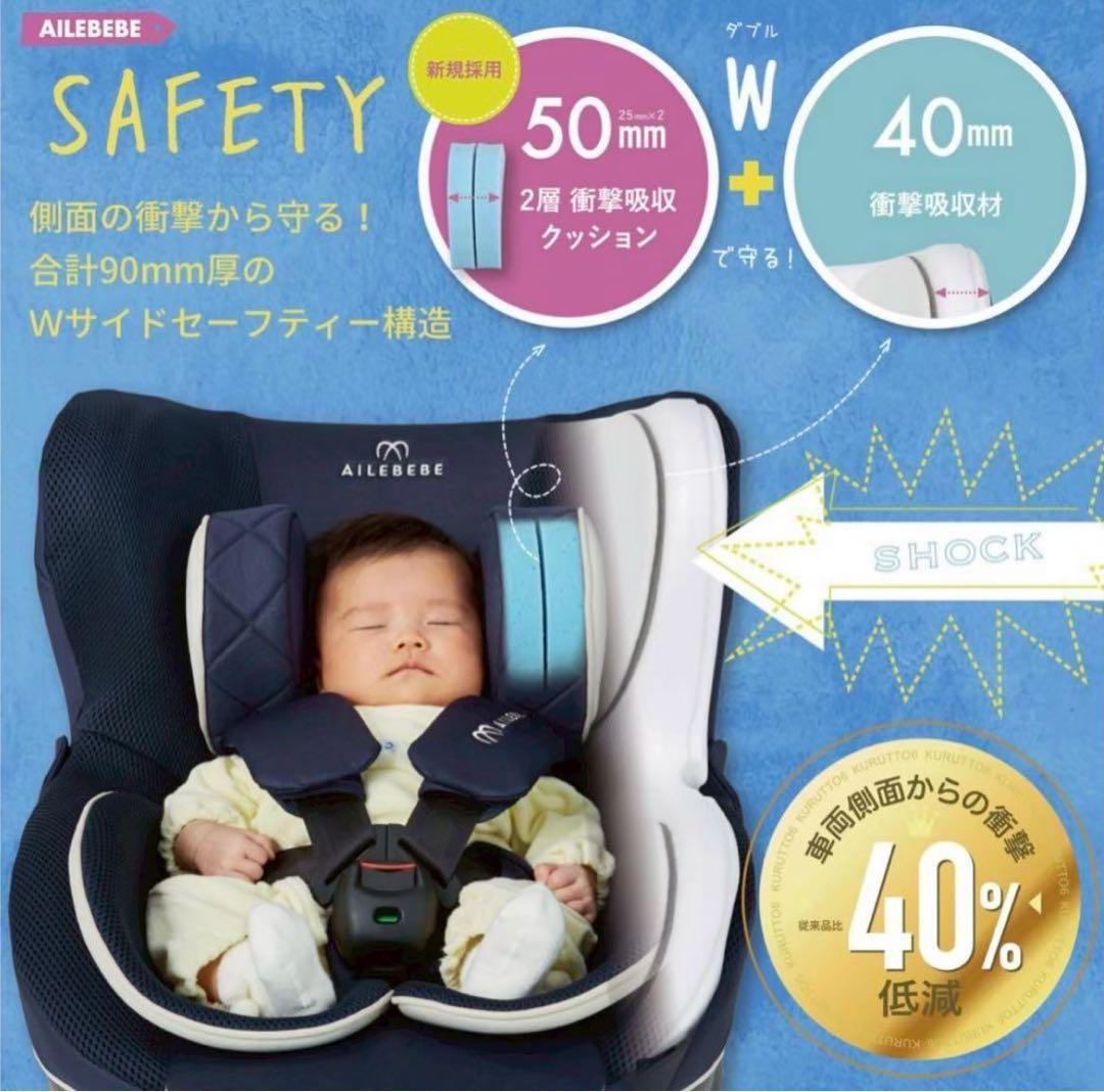 【☆ほぼ新品☆】エールベベ☆チャイルドシート☆クルット6iグランス☆isofix