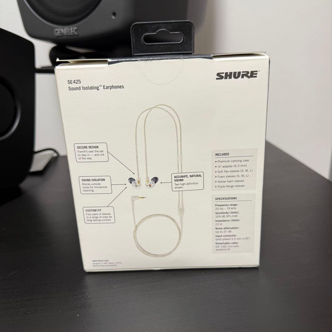 【付属品完備】 SHURE SE425 有線イヤホン