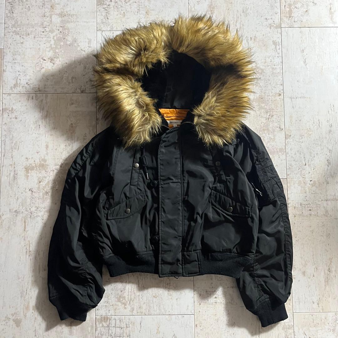 moussy y2k N2-B ファー ブラック マウジー フライト ブルゾン