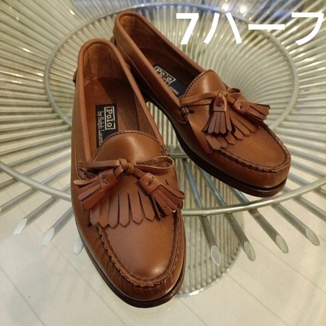 ポロバイラルフローレン 本革 ローファー　タッセルローファー　7ハーフ