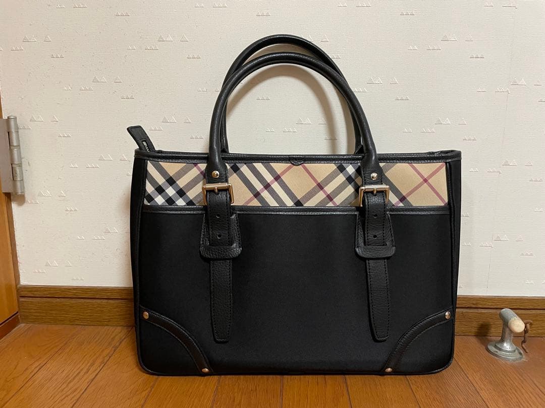 【化粧箱あり】 バーバリー ノバチェック トートバッグ ビジネスバッグ A4可